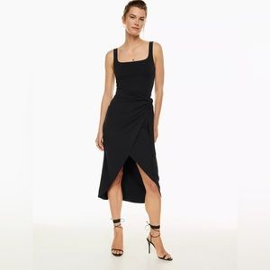 Aritzia Wilfred Saturn Midi Dress, black in size Small. New with tags.